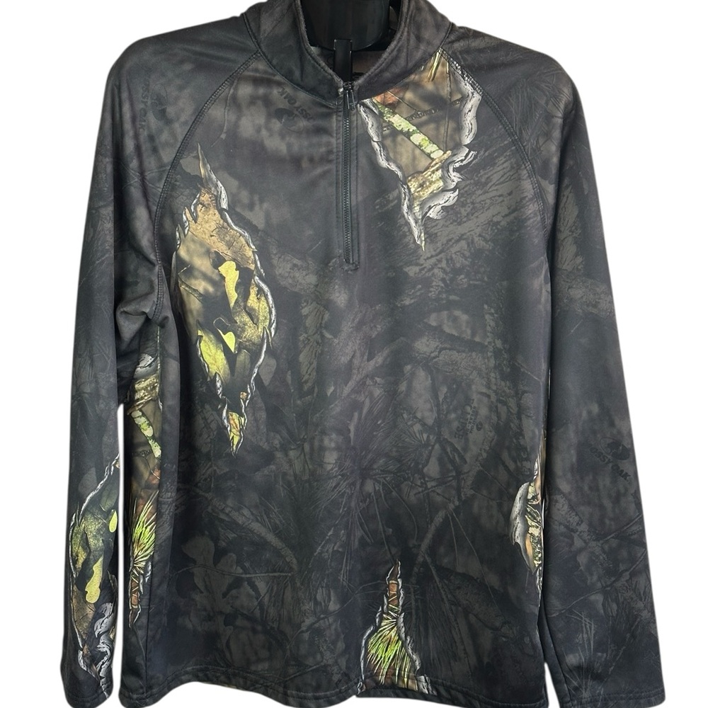 Mossy Oak Camo Quarter-Zip Pullover – Rugged Outdoorscore SzL